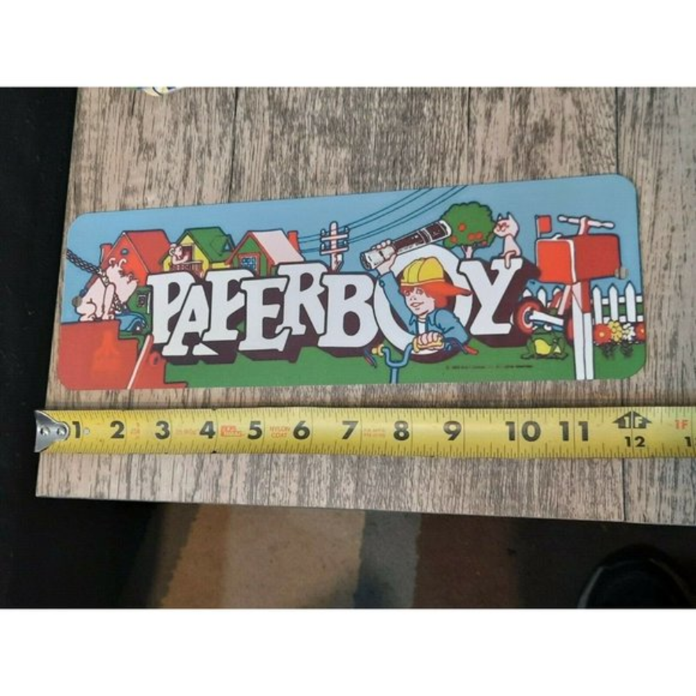 Paperboy Classic Arcade Marquee Banner 4x12 Metal Wall Sign